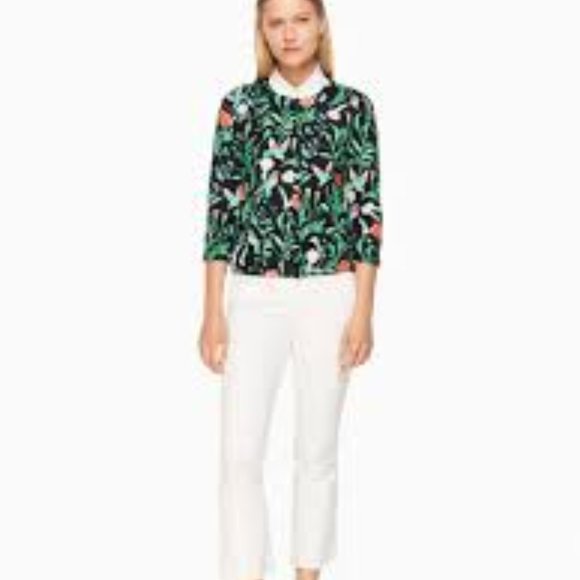 KATE SPADE Jardin Cardigan In Black - Picture 4 of 7